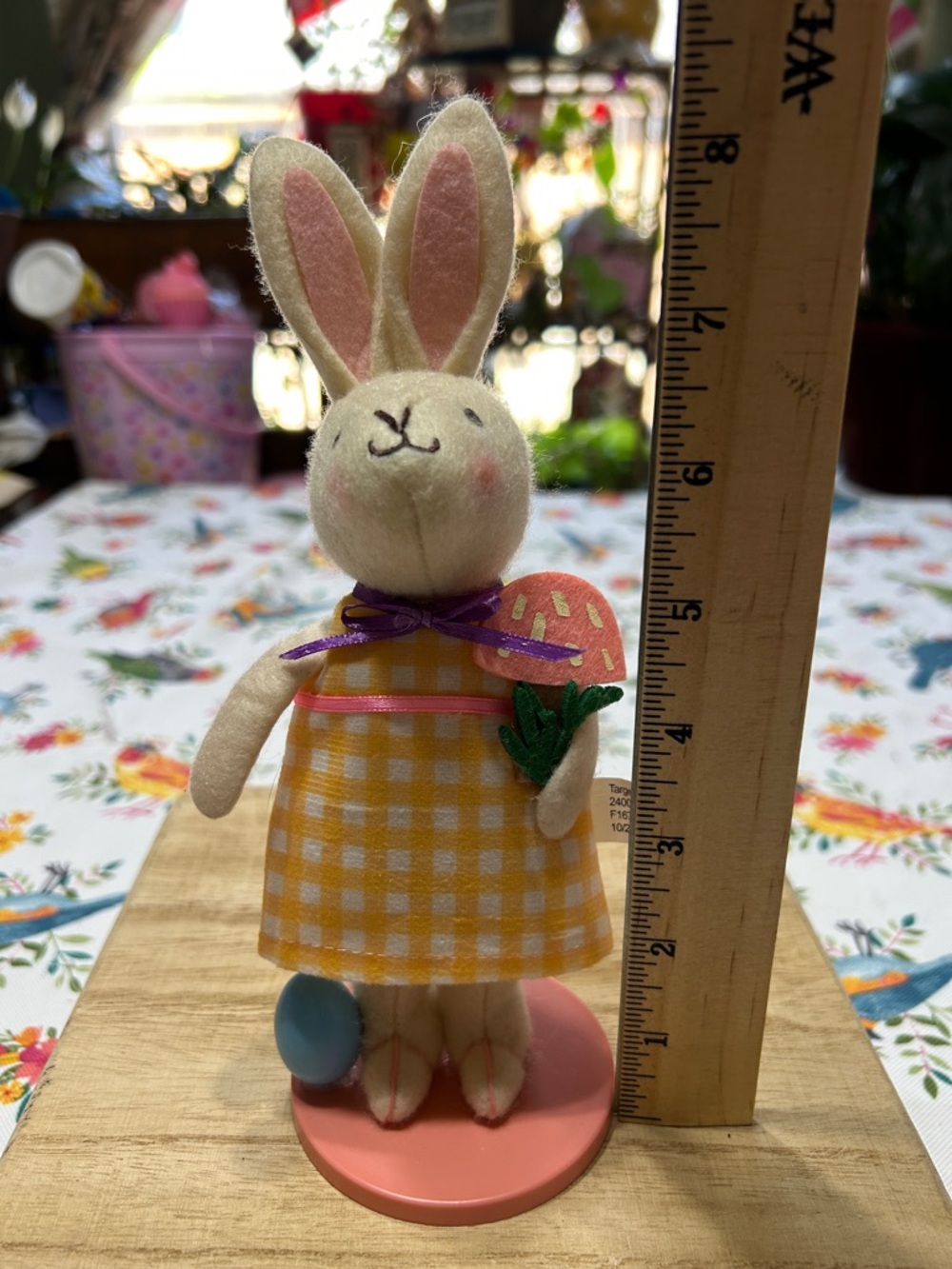 Spritz Easter Girl Bunny Dressed For The Celebration Holding a Mushroom NWT - Picture 6 of 7